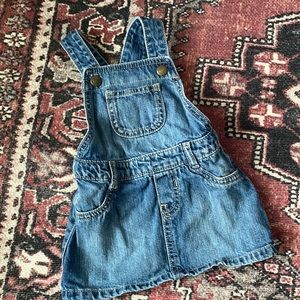 Baby Denim Overall Skirt With Adjustable Straps. Size 6-12 M. Old Navy Brand.